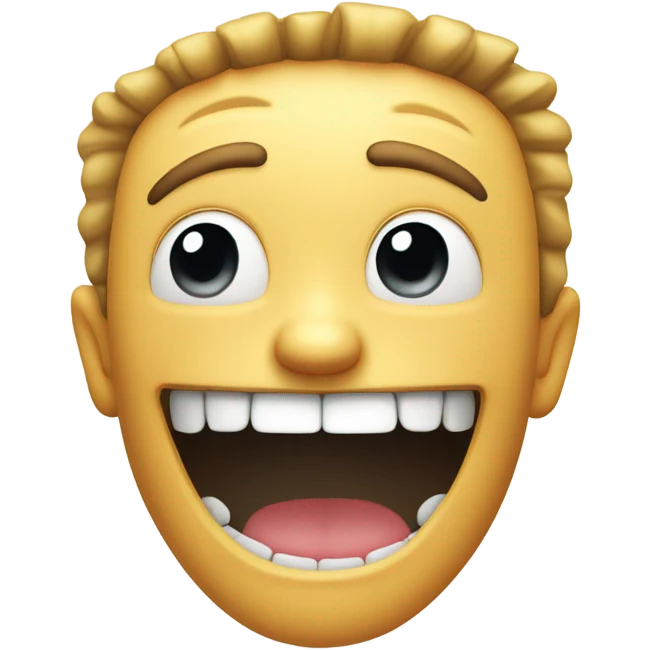 Two thumbs up in front of face with big teeth  emoji
