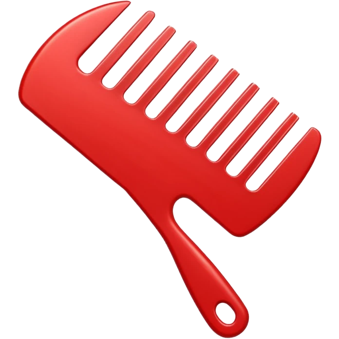 Peine rojo  emoji