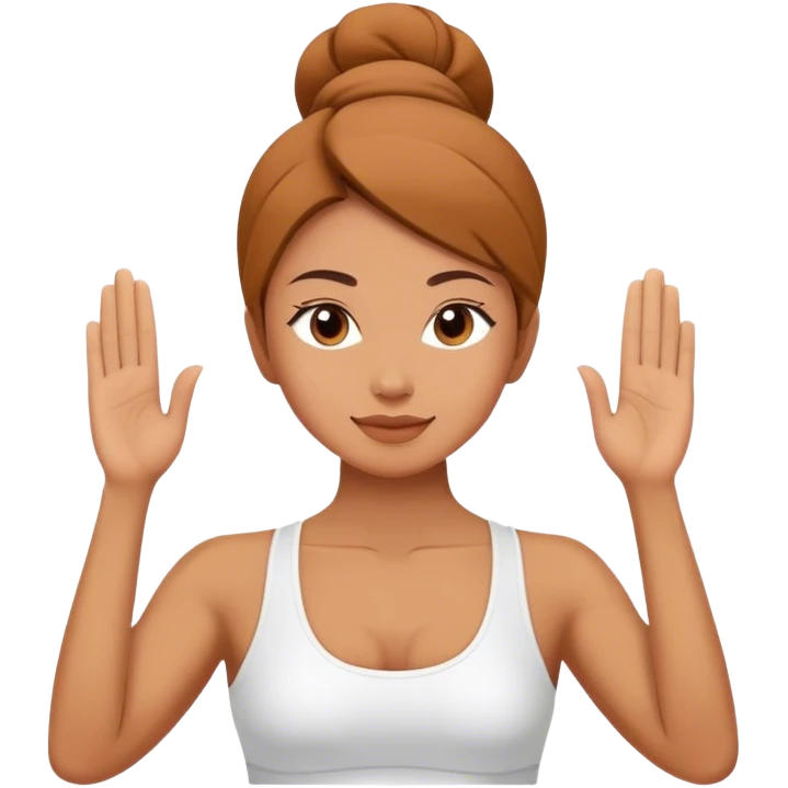 Yoga salute pose woman emoji