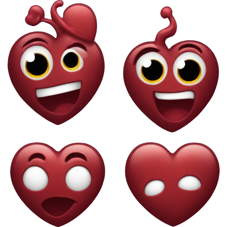 Dark red heart glossy  emoji