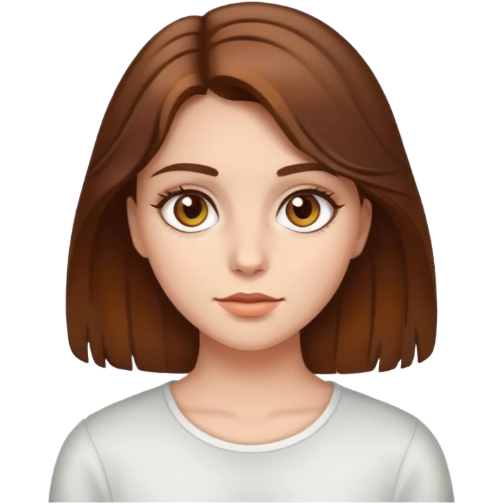 Brown hair girl with hazel eyes  emoji