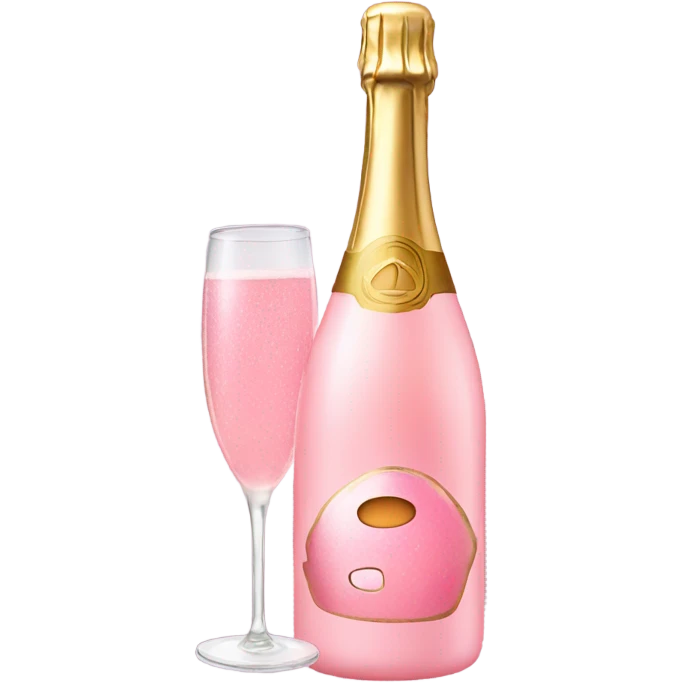 Pink champagne emoji