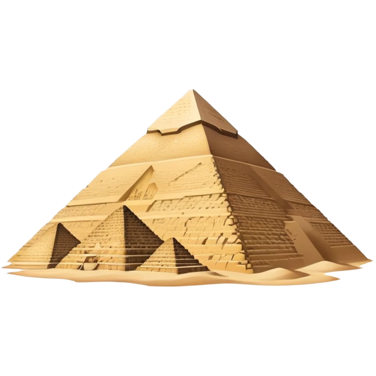 Egyptian Pyramids with muted sandy colors, not bright emoji