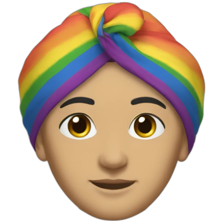 LGBTQ Al Qaeda Peace rainbow turban emoji