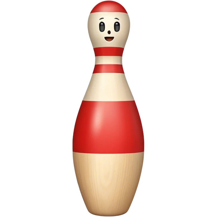 a wooden bowling pin emoji