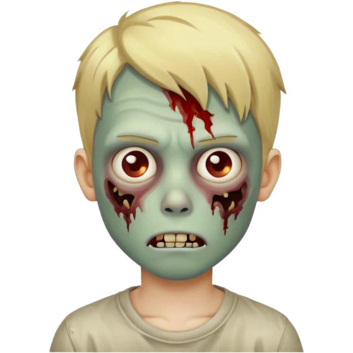 boy zombie beautiful with blonde hair emoji