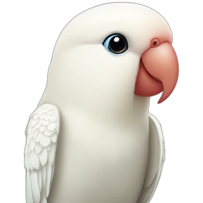 white lovebird emoji