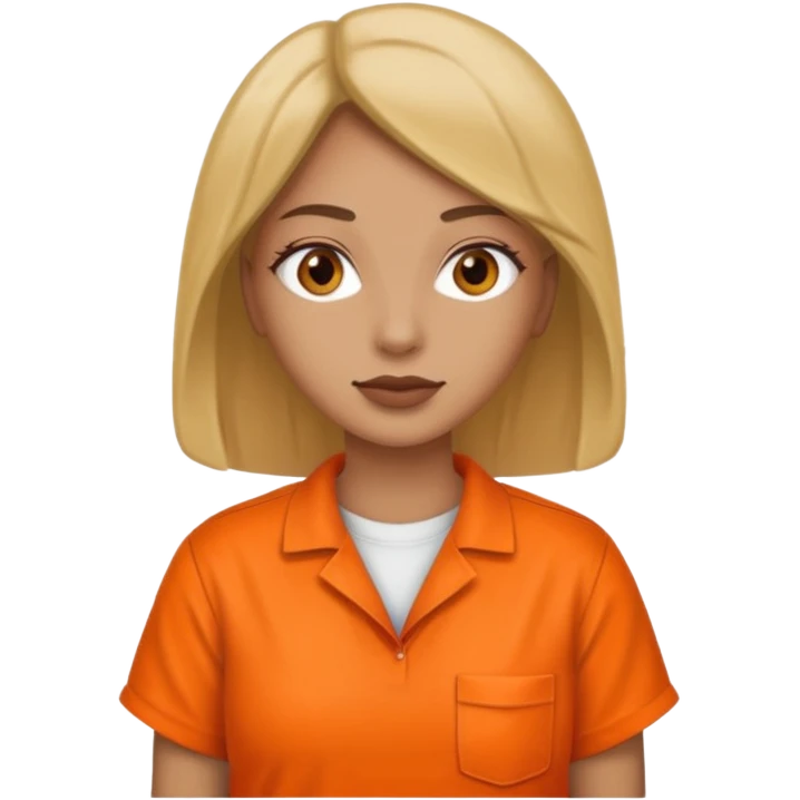 prisoner woman in orange clothing emoji