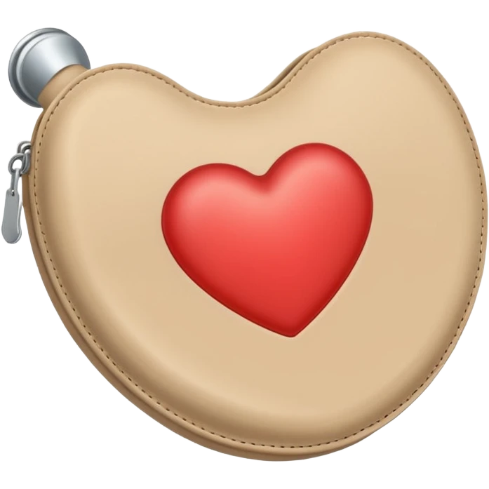 an medical ostomy bag in beige with a little heart emoji