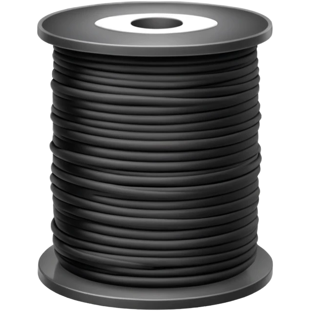 spool of black filament emoji