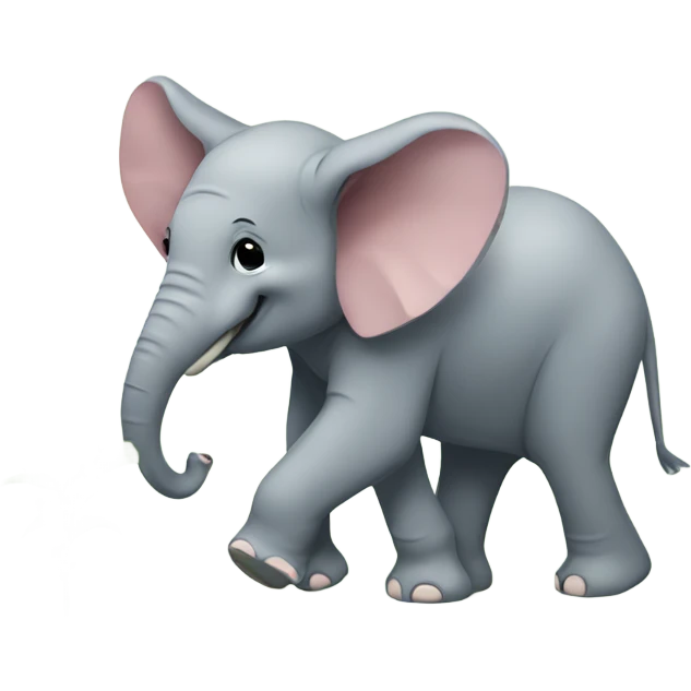 Elephant sniffing flower emoji