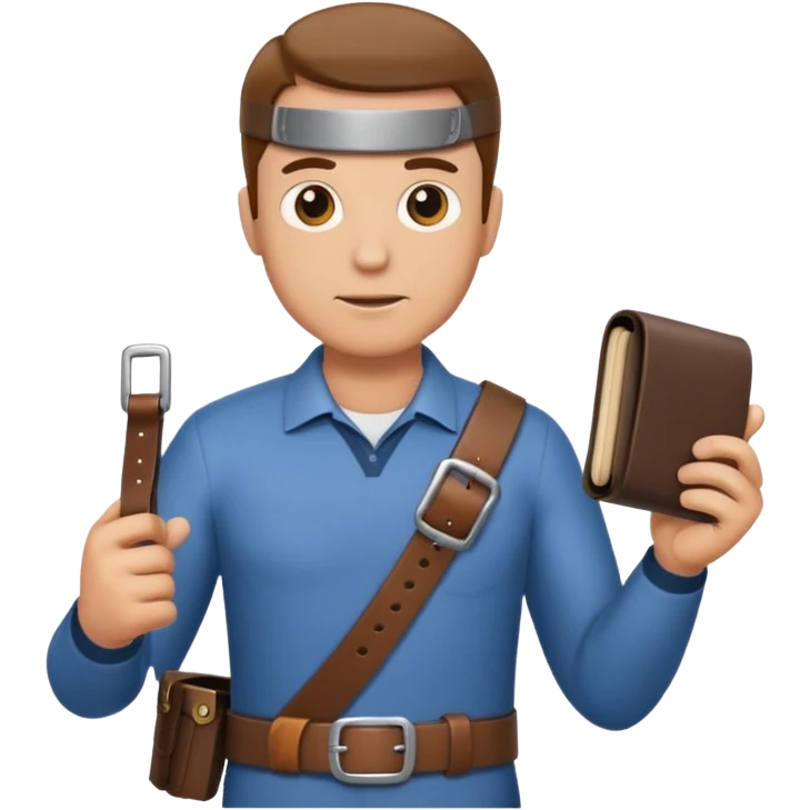 Un père avec une ceinture à la main  emoji