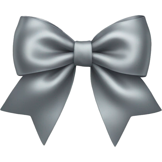 grey satin bow emoji