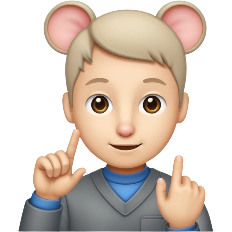 Person doing click it emoji