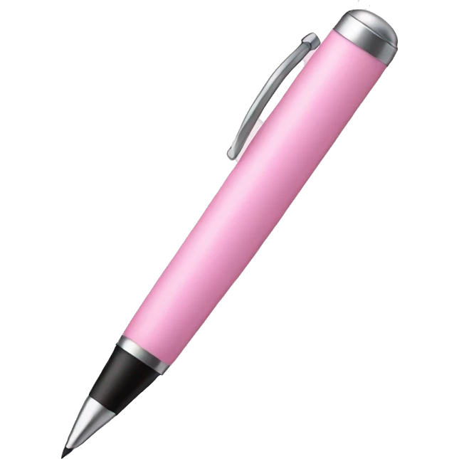 Light pink pen emoji