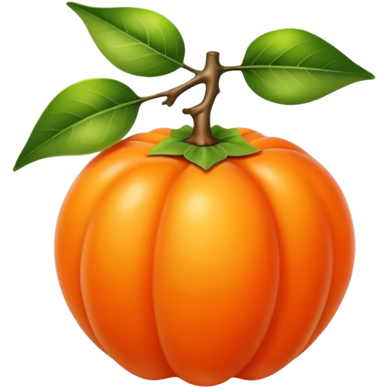 Persimmon and sunshine magic emoji