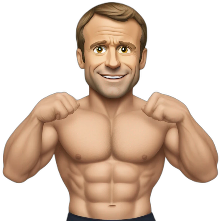 Emmanuel Macron musclé emoji