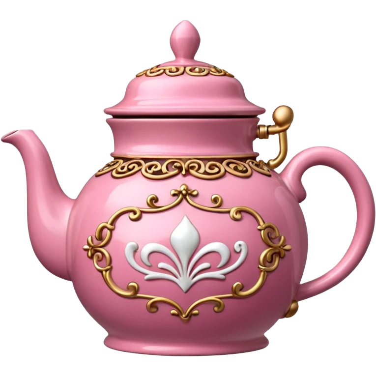 Pink steaming tea pot emoji