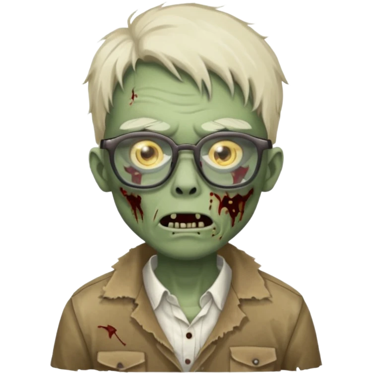 glasses zombie emoji