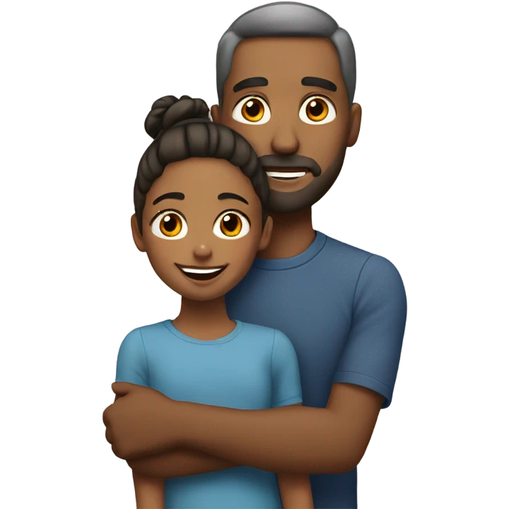 A father with his daughter  emoji