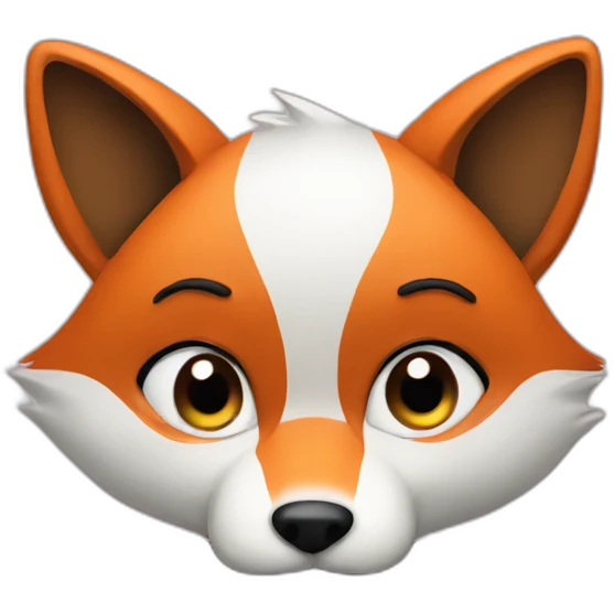 Sad fox is working on computer emoji