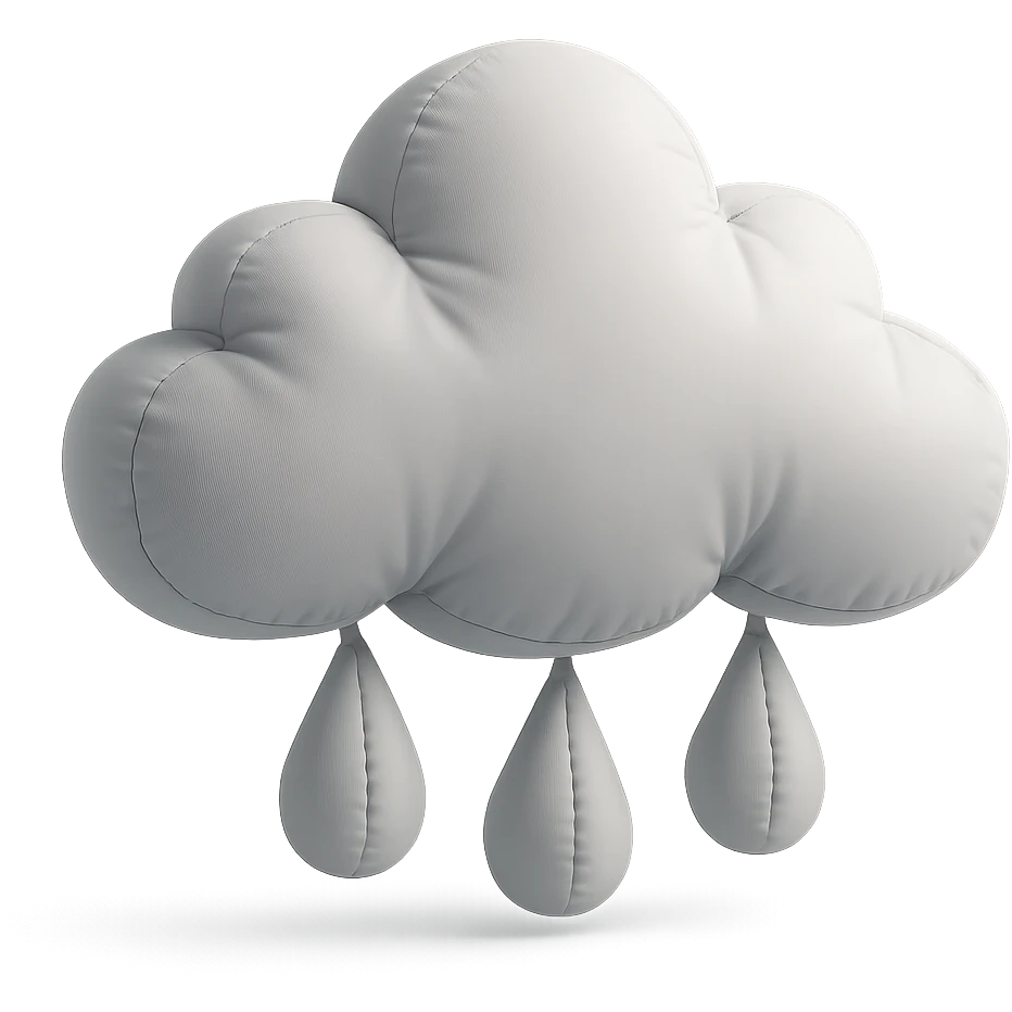 rain cloud in cushion style emoji