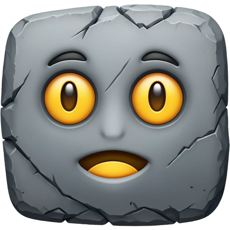 a stone emoji