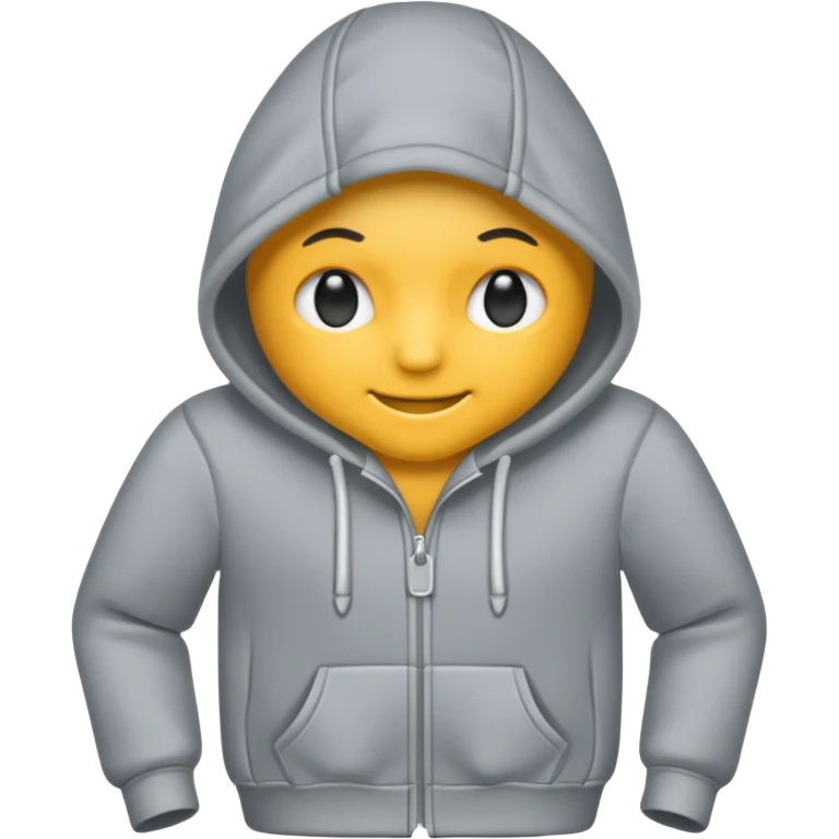 only clean grey hoodie cloth emoji