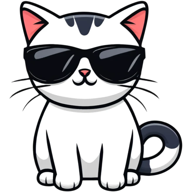 Cat with sunglasses emoji