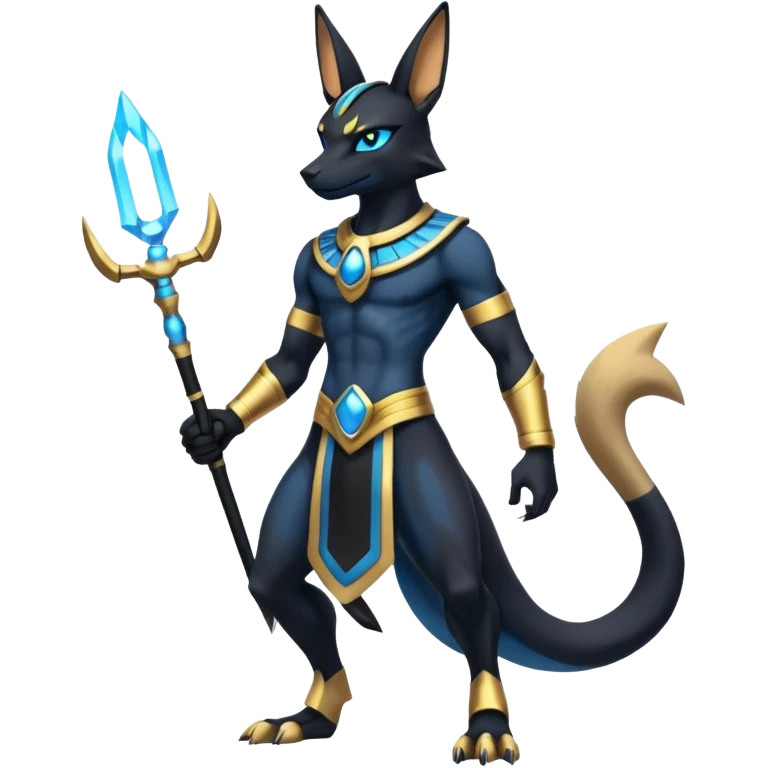 Anubis-Umbreon-Lucario-fusion (full body) emoji