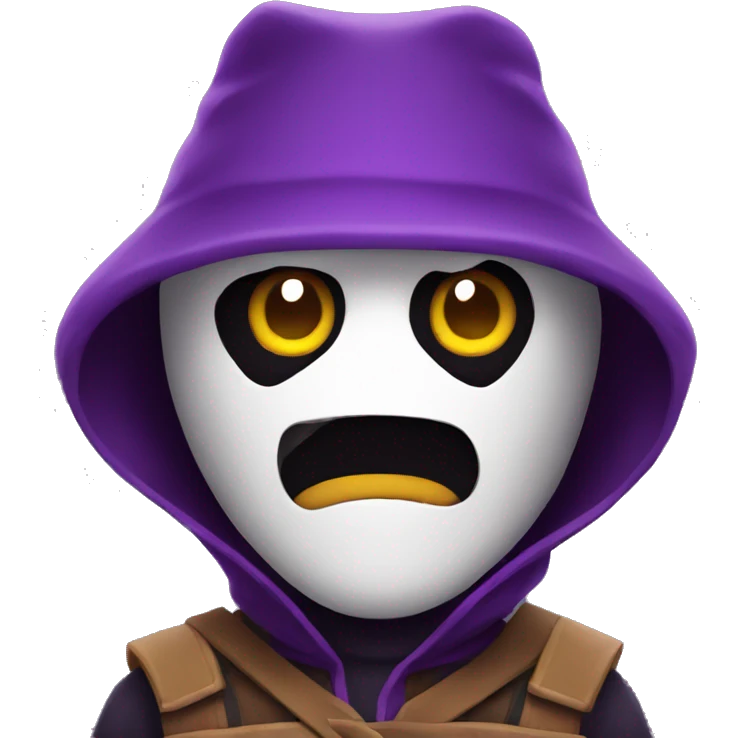 Purple scary bandit emoji