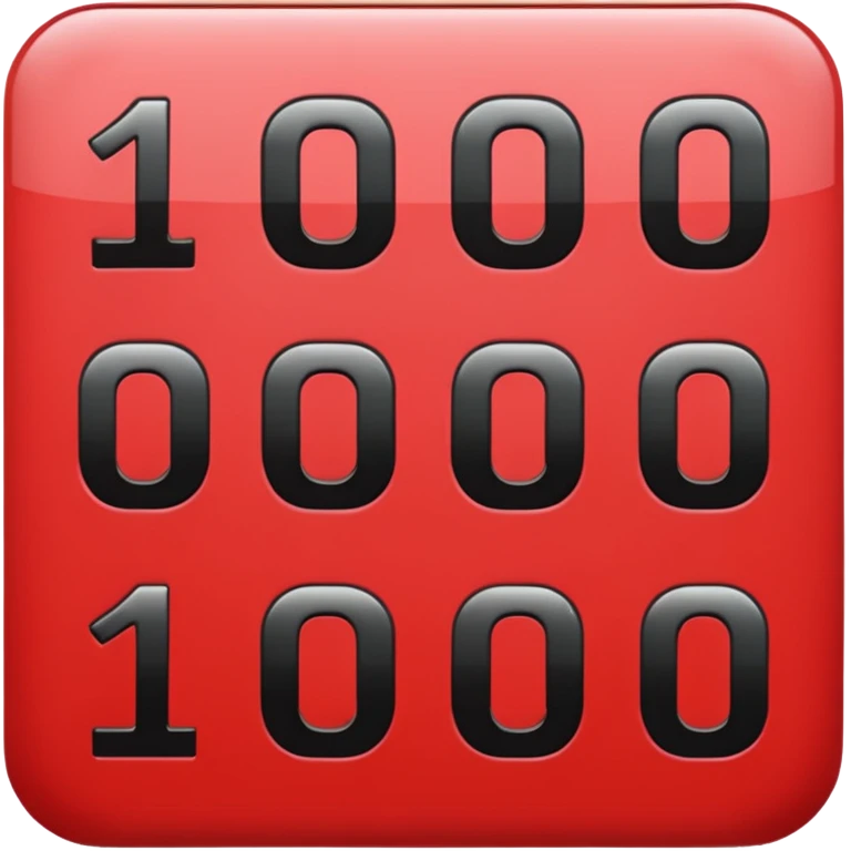 Red numbers in black squares emoji