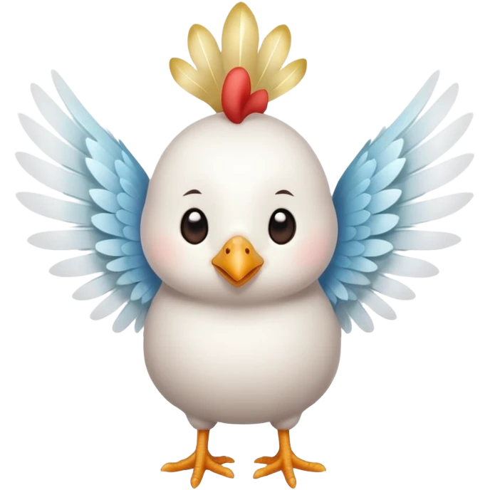 Chicken with fairy wings  emoji