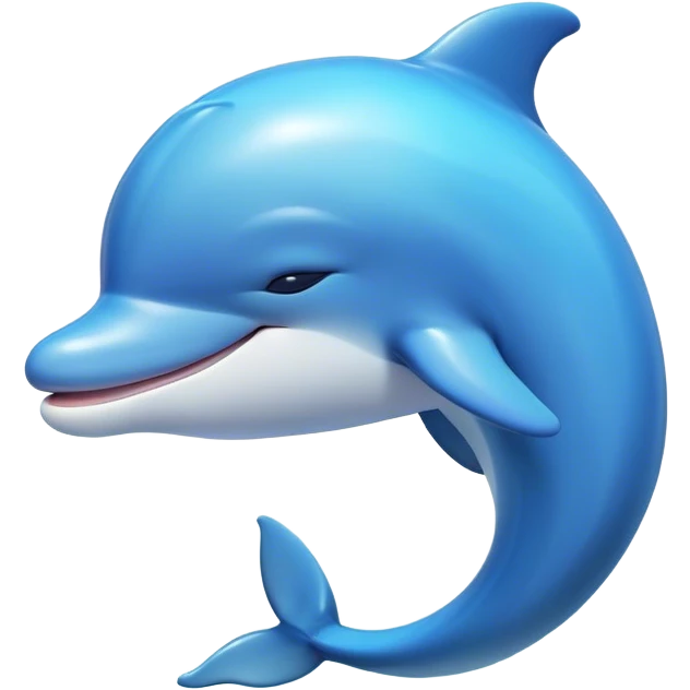 Meme-Worthy Cute Sleeping Dolphin Portrait Emoji, Head resting peacefully with a contented smile, showcasing a sleek, streamlined body and eyes gently closed in serene slumber, Simplified yet adorably endearing features, highly detailed, glowing with a soft, drowsy oceanic light, high shine, relaxed and utterly lovable, stylized with an air of playful laziness, soft glowing outline, capturing the essence of a sleeping dolphin that feels destined to become the next viral icon of adorable rest! emoji
