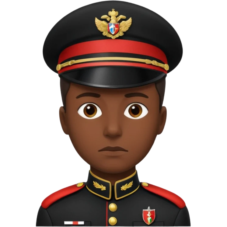 Creamele con la divisa da Carabiniere nera   emoji
