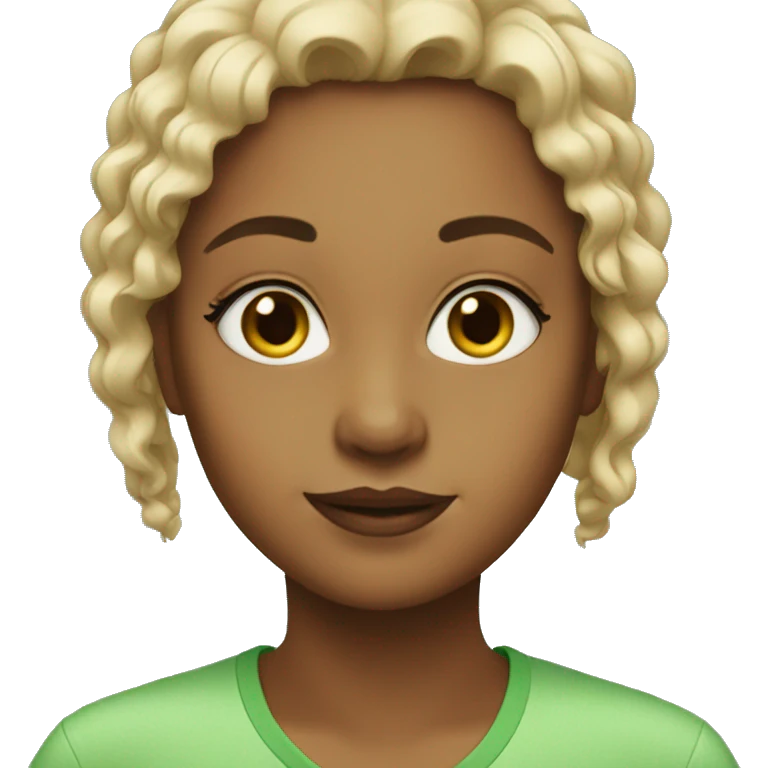 Girl green book emoji
