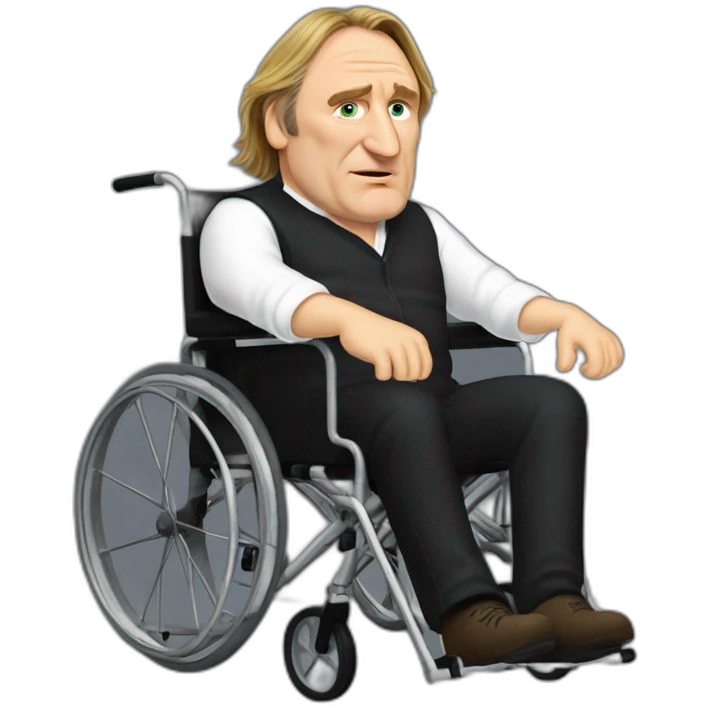 Gérard Depardieu in a weelchair emoji