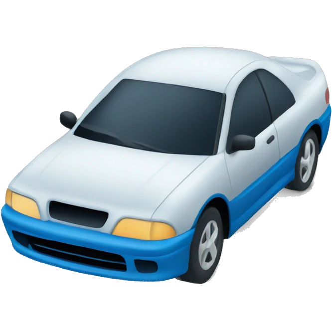 running blue car emoji