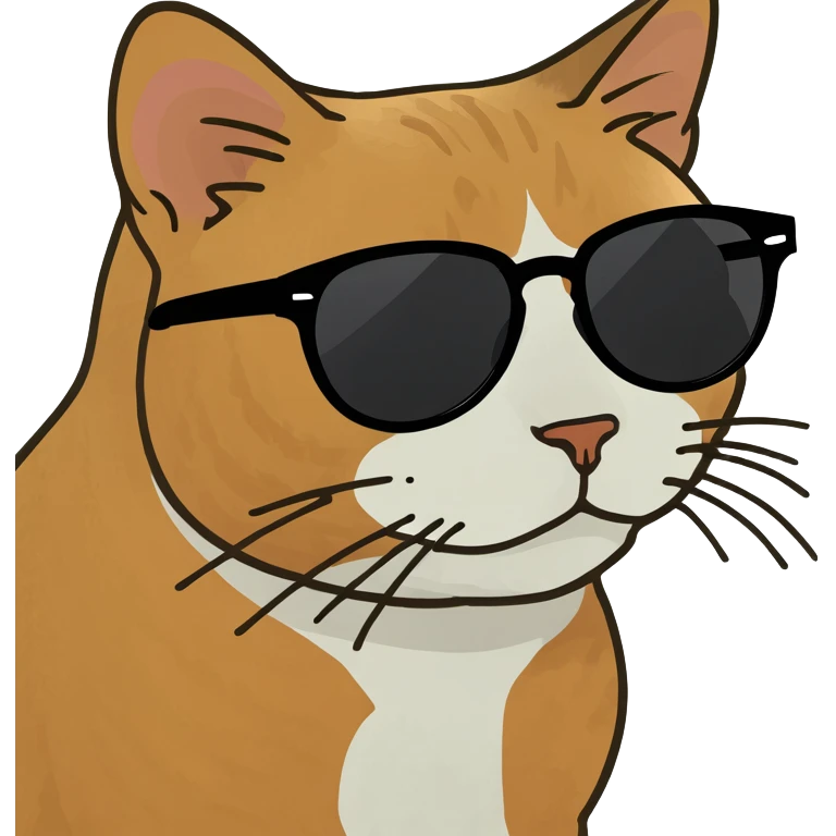 Cat with sunglasses emoji