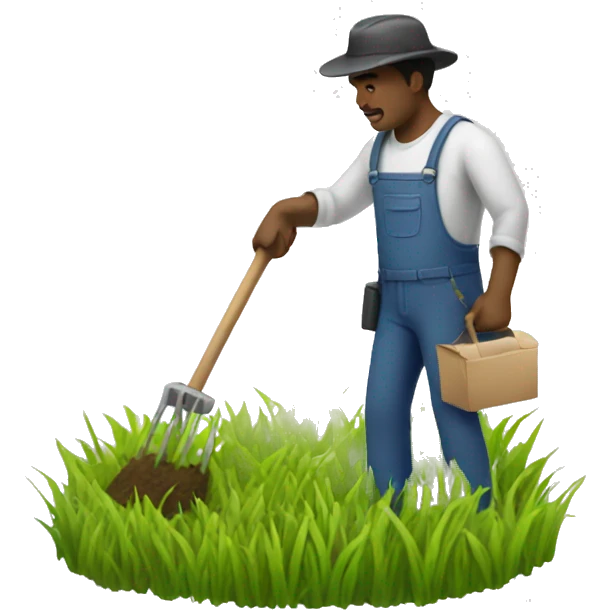Homme qui travail dans des champs  emoji