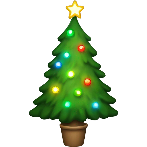 green christmas tree with lights emoji