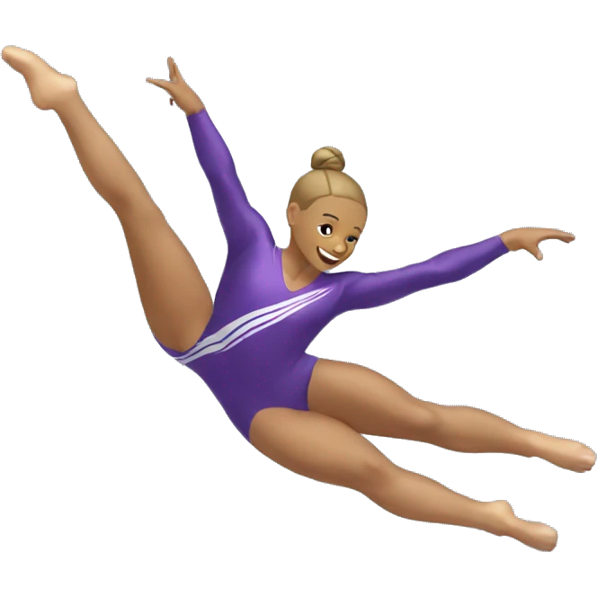 Gymnast falling emoji