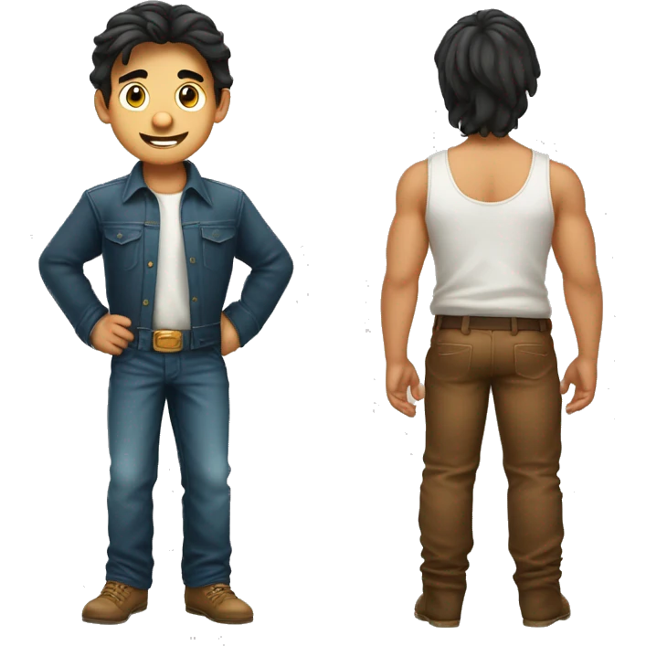 Niño mexicano moreno con un buff cubriendole el pelo emoji