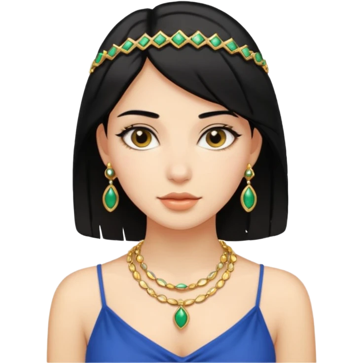 Attractive black haired Italian girl wearing jewelry  emoji
