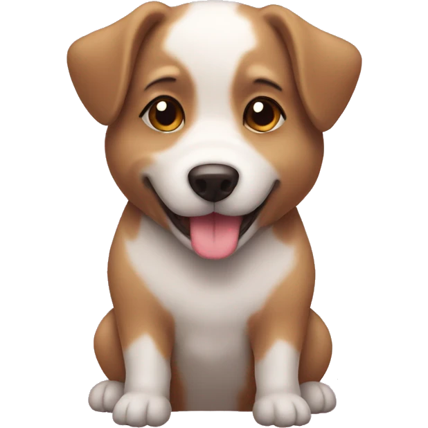 cute dog in love  emoji