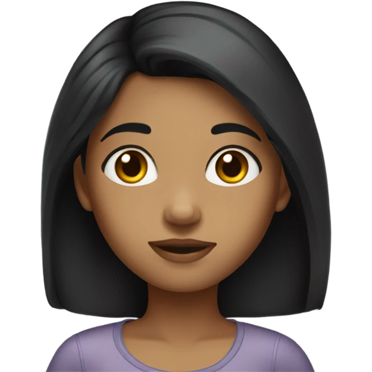 girl black hair emoji