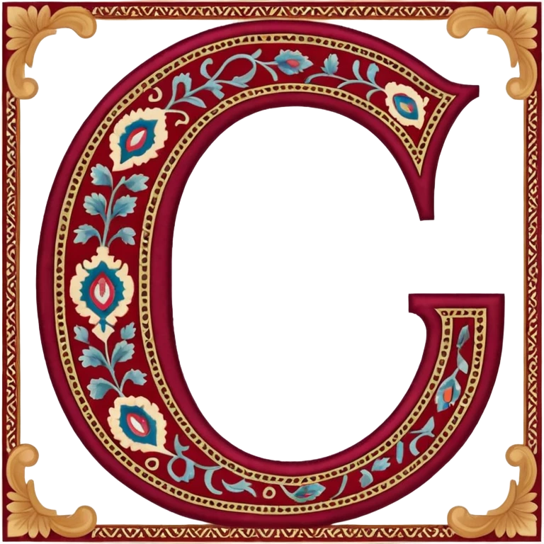  letter c made out of persian carpet texture emoji
