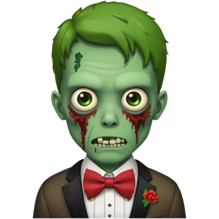zombie with bow tie emoji