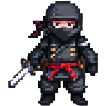 a pixel art ninja character emoji