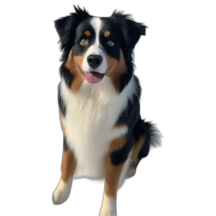 Australian shepherd on the snow emoji